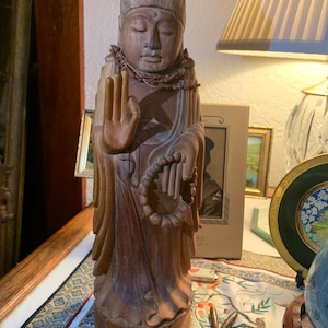 Vintage Buddha Wood Carving