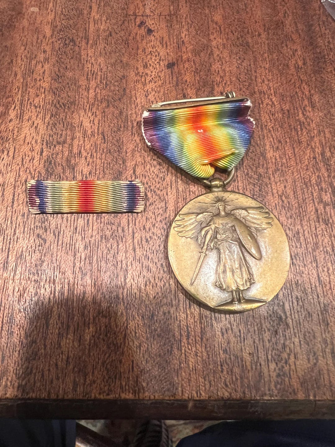 WW1 US Victory Medal With Ribbon Bar - Etsy