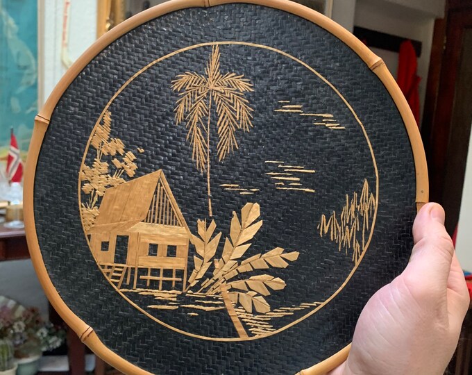 Philippine Vintage Made Bamboo Wall Hanger Etsy