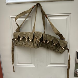 1968 Chinese Handmade Vietcong SKS 7.62 Ammo Belt/ Shoulder Strap