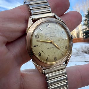 Bulova 23 Jewels Automatic Dress Watch – 1950s-1960s – 10K Gold-Filled Case & Expansion Bracelet