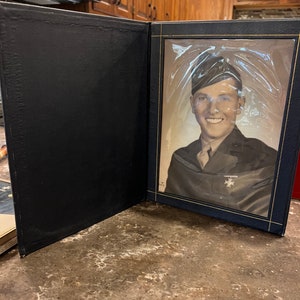Ww2 Young US Marine with Garrison Cap -8x10
