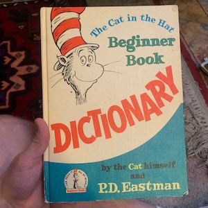 The Cat In The Hat Anfängerbuch Wörterbuch von der Katze selbst und P. D. Eastman - Dr. Seuss - 1964 - Vintage Kinderbuch