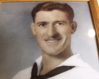 Zeldzame Vintage Seabees WW2 US Navy Foto