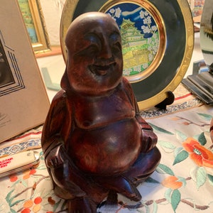 Vintage Buddha Wood Carving