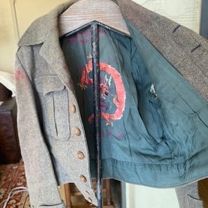 China Marine Embroidered Dragon USMC Chinese tailored wool Alpha Jacket