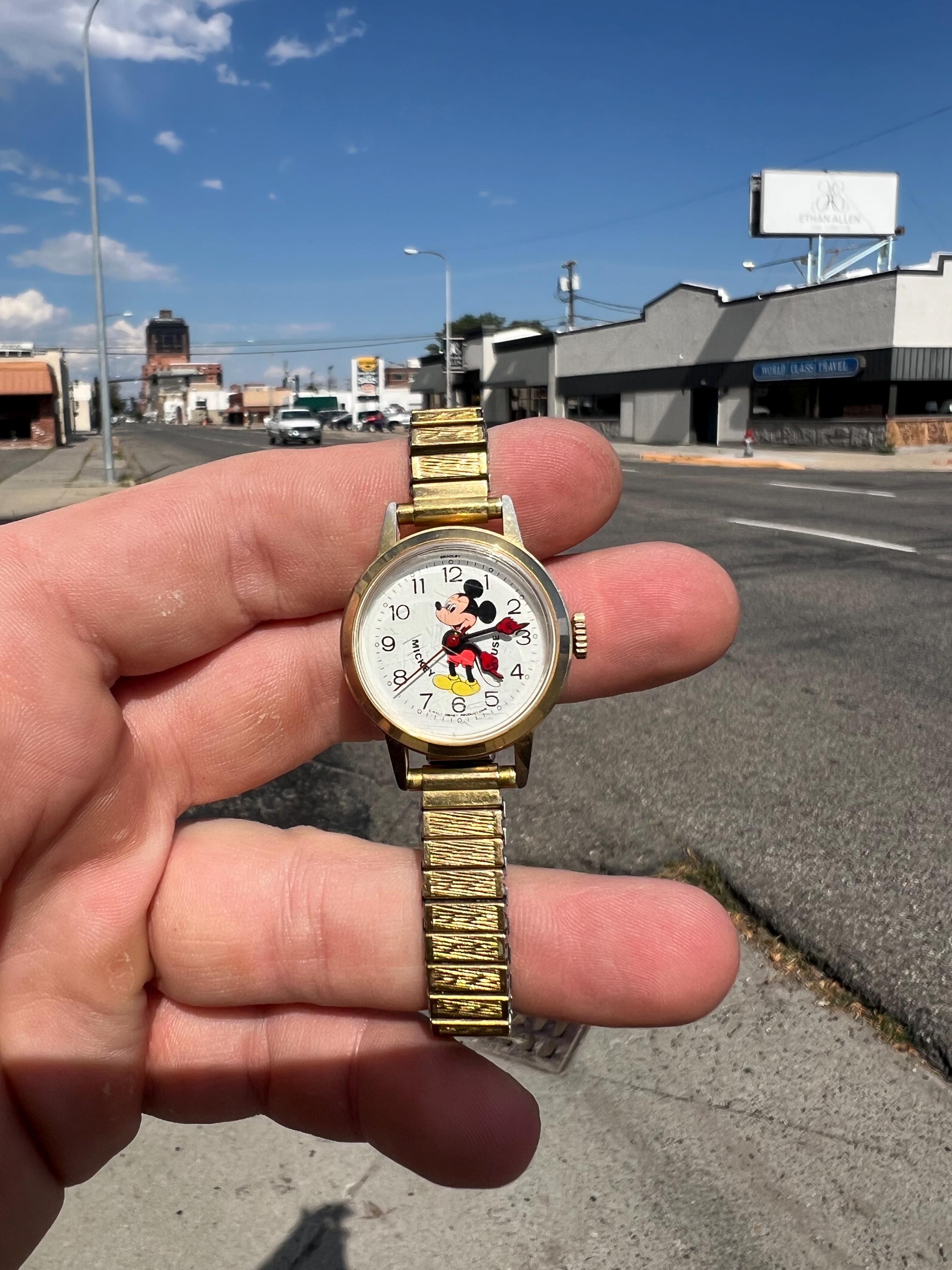 Vintage Bradley Mickey Mouse Watch – Mechanical Wind-up – Walt