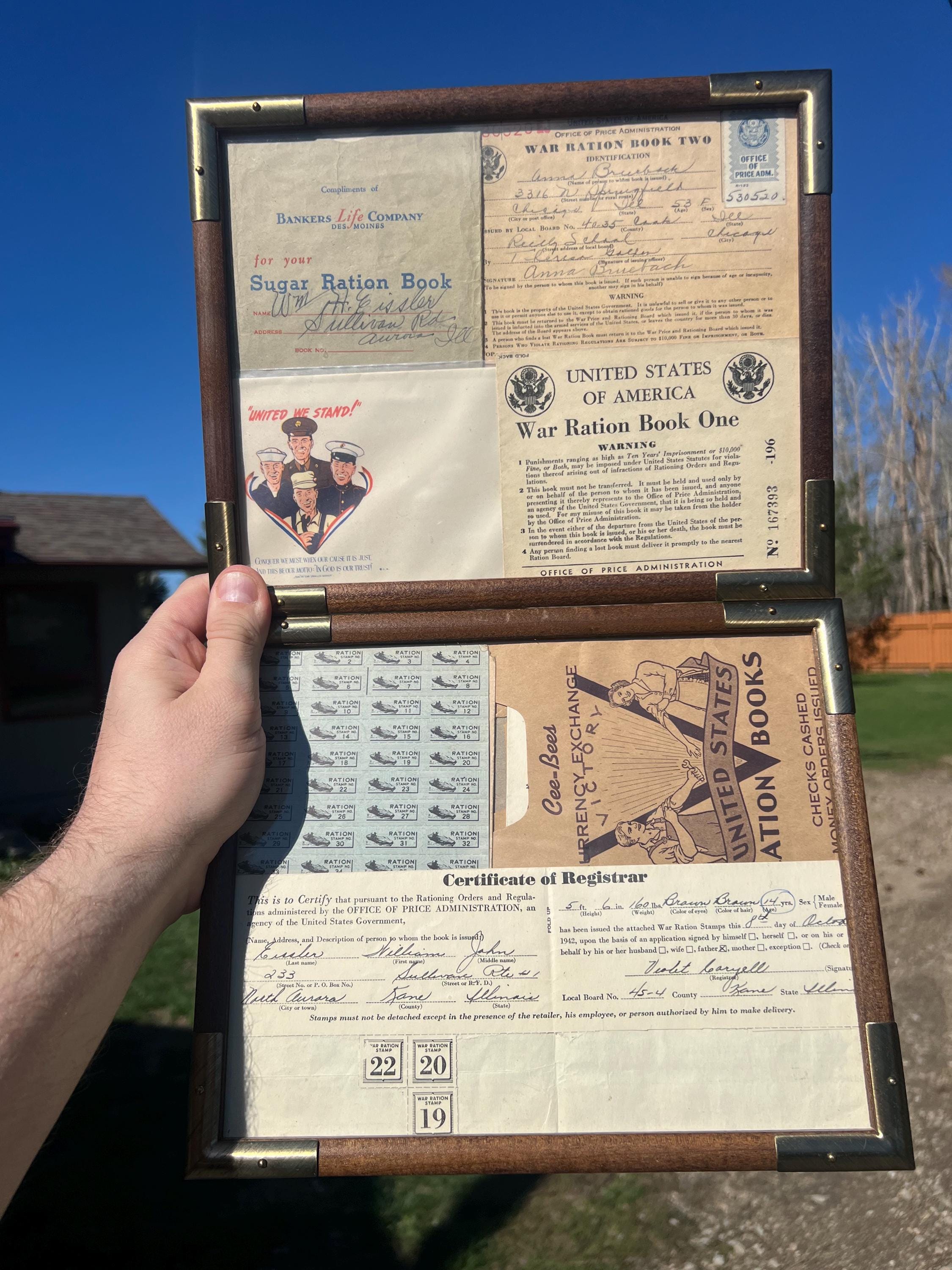 1942 WW2 War Ration Books With Certificates - Etsy