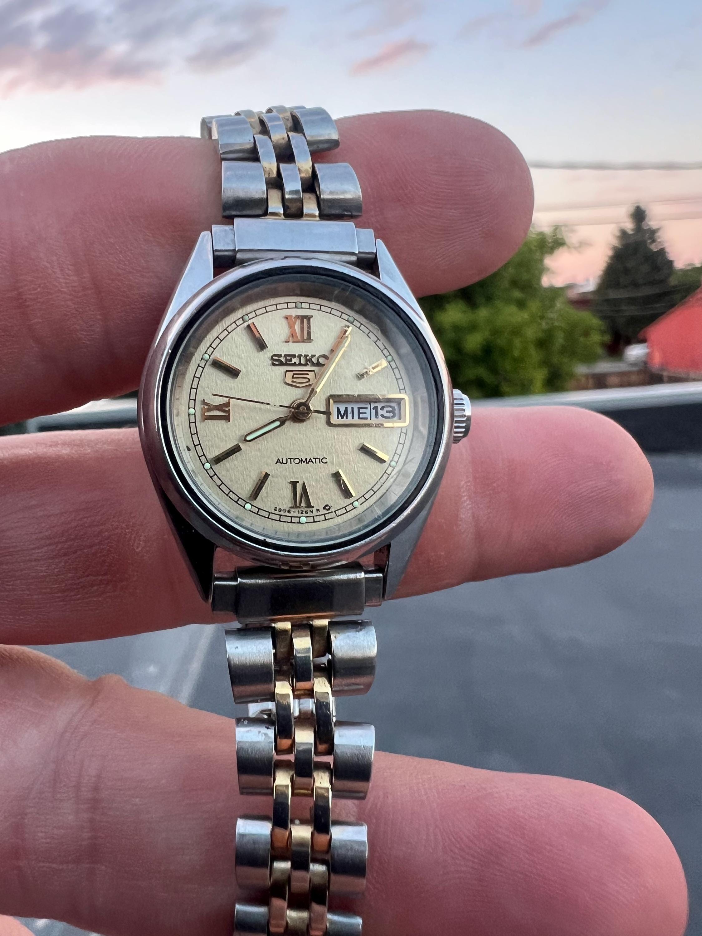 Vintage Ladies Seiko 5 Automatic Watch 2906-0610 Day Date 24mm - Etsy