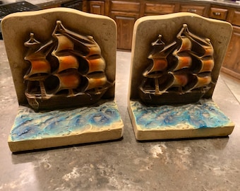 1930’s chalkware bookends