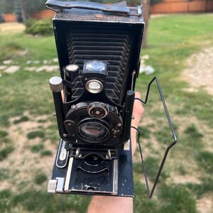Ancien Appareil Photo Voigtlander Prominent Folding - 1900, Avec Compur, Superbe état (occasion)