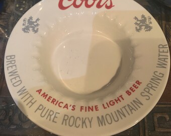 Vintage Coors Beer Ashtray