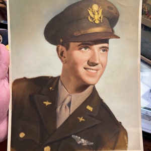 WW2 Portrait Army Aircorp Serviceman Portrait Unidentified