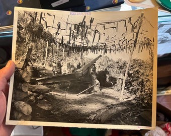 WWII Official US Marine Corps Photographic Section - Artillery
