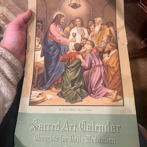 Description of the 1947 Sacred Art Calendar (Copyright 1945)