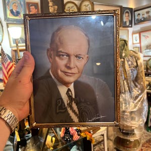 Ritratto del presidente Dwight David Eisenhower del 1953, litografia USA