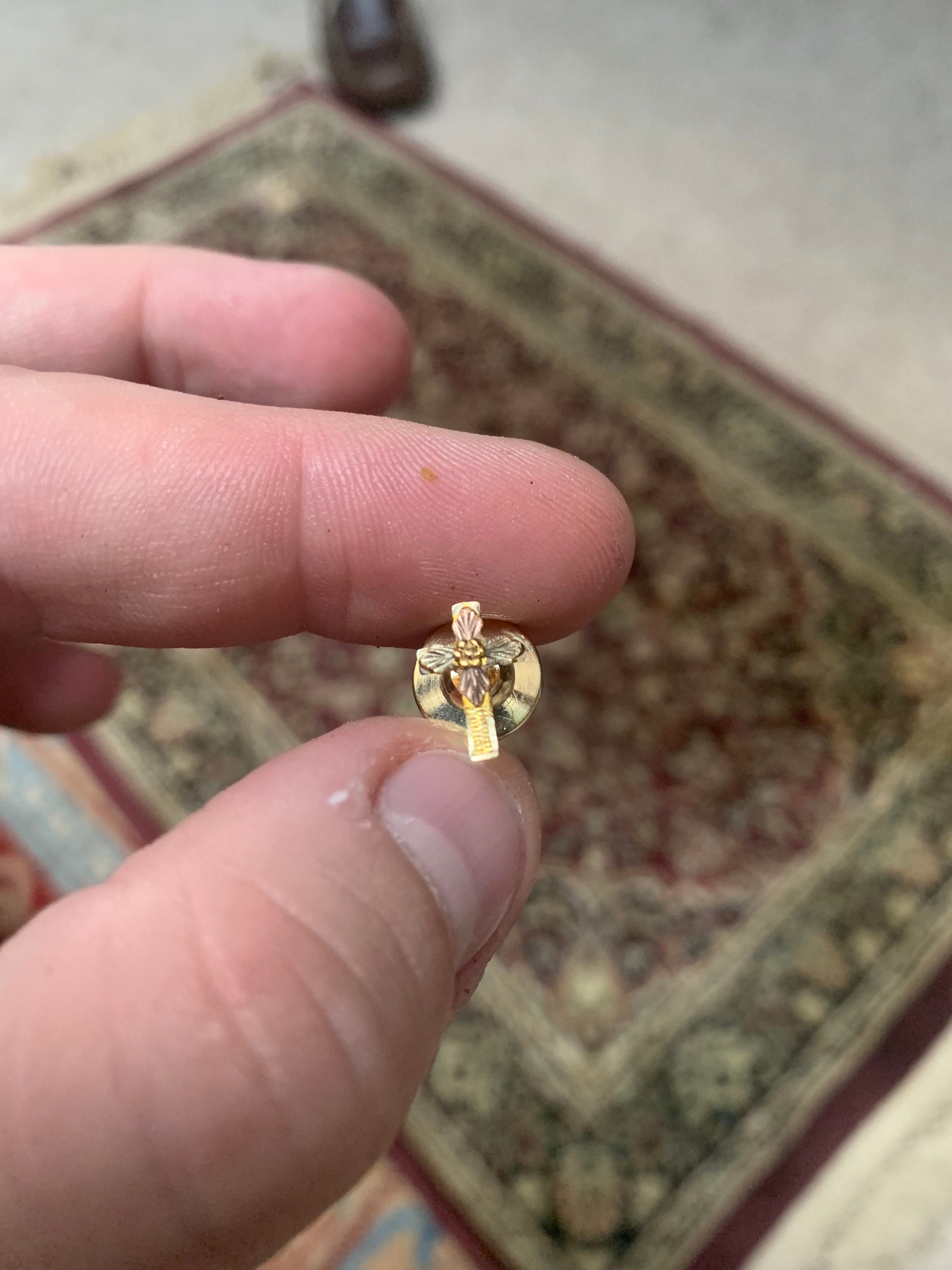 Black Hills Gold 10k Gold Cross Pin Etsy