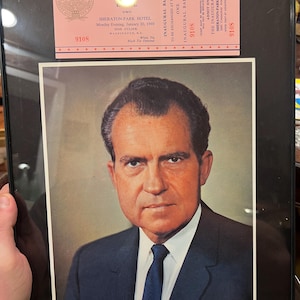 1969 Vintage Original RICHARD NIXON President January 20, 1969 Inaugural Ball Ticket And presidential Photo