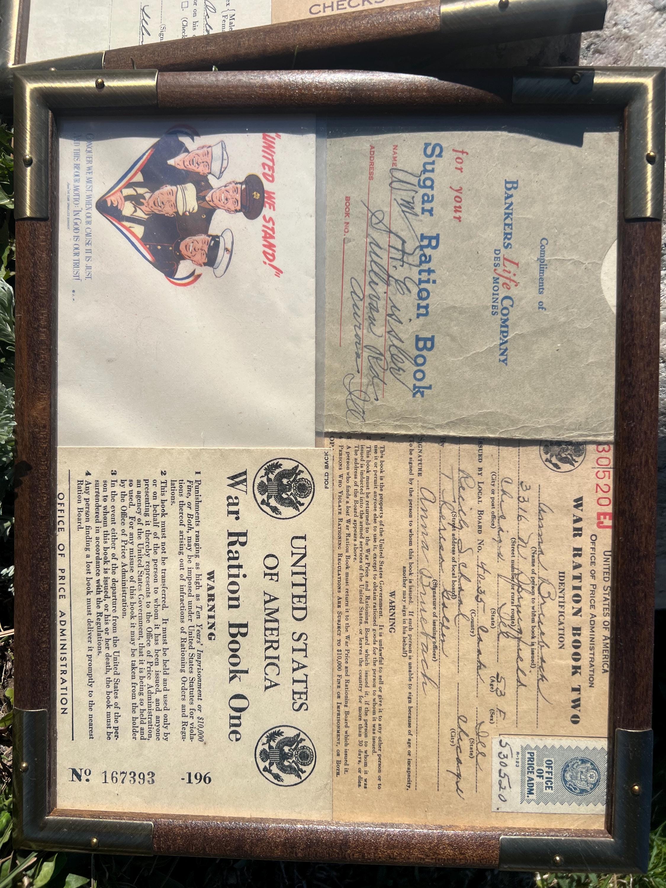 1942 WW2 War Ration Books With Certificates - Etsy