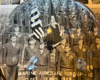 1948 USMC Marine Aircraft Group 12 Panoramic Photograph WWII Era Aviation Units