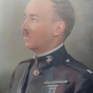1920-30’s  Cabinet Photo US Marine Corps officer