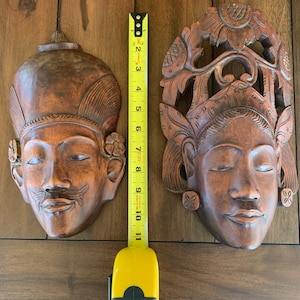 1950’s Chinese Zitan Wood Face Carvings