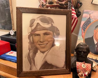 WW2 US Army Air Corp Militär getönt 8 X 10 Foto Porträt RAR