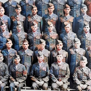 1942 ww2 USMC 527th platoon 12.75x11.5
