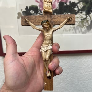 Vintage made in Italy Catholic Cross.