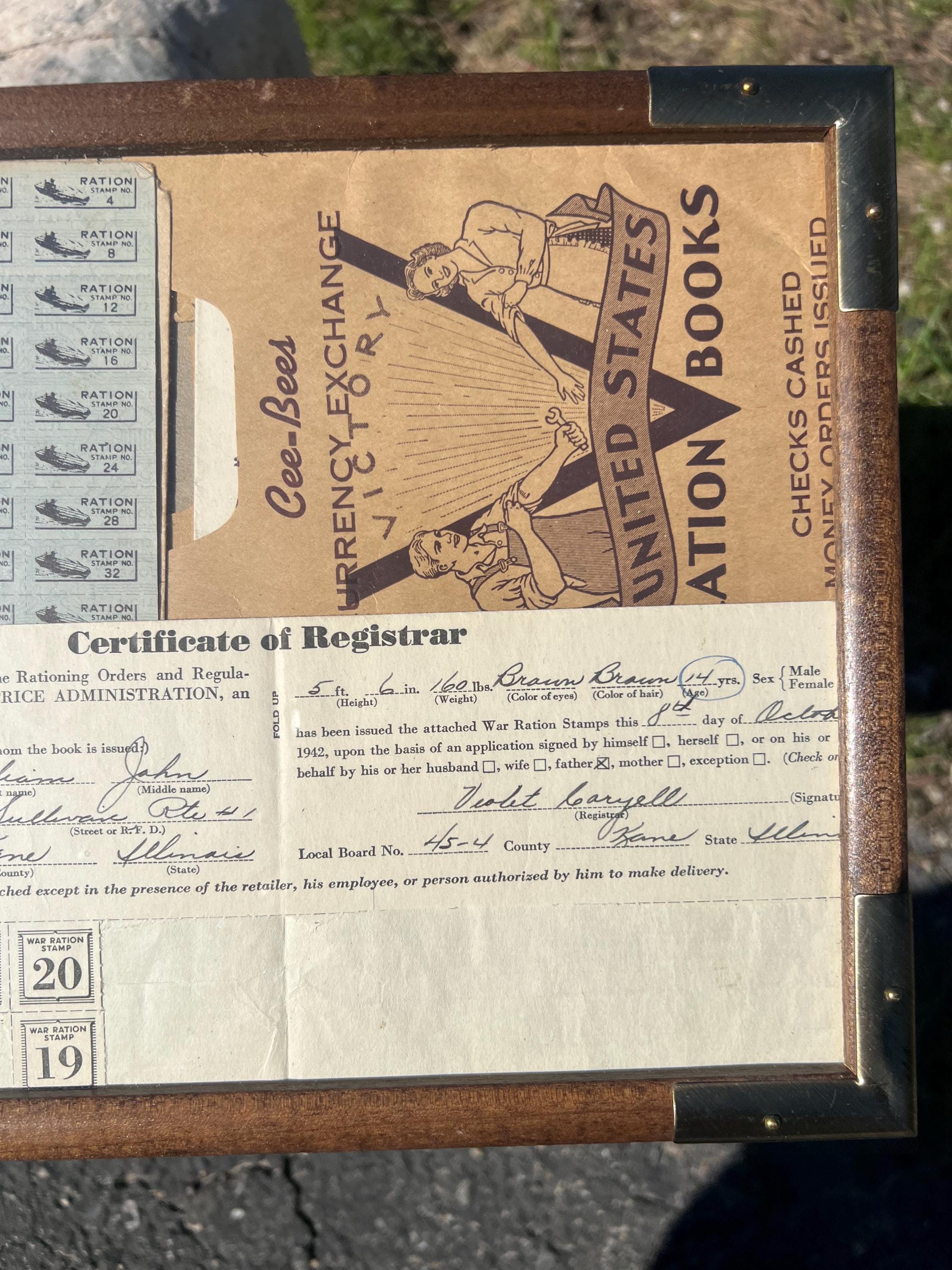 1942 WW2 War Ration Books With Certificates - Etsy