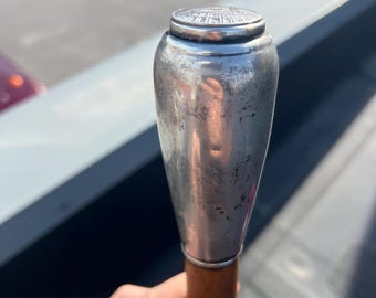 Bastón del Sistema de Comando de Transporte Aéreo de la USAAF de la Segunda Guerra Mundial, de plata esterlina, con compartimento oculto, de 87,5 cm (34,5 pulgadas).