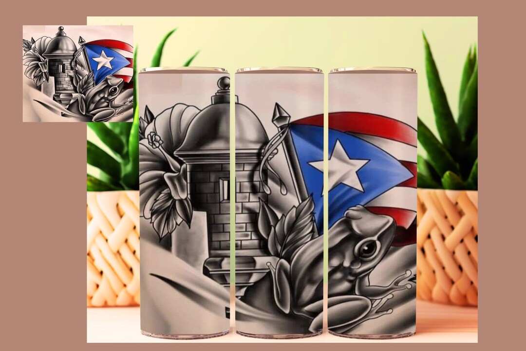 Puerto Rican El Moro Cup 20oz Metal Tumbler With Lid and Straw Boricua