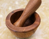 Wooden Mortar Pestle Set