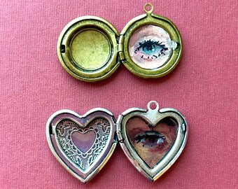 Custom handpainted Lover's eye Locket