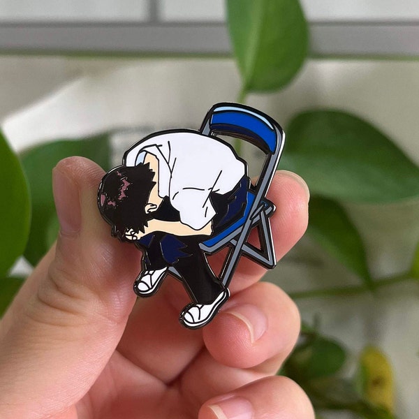 Shinji Ikari chair evangelion hard enamel pin