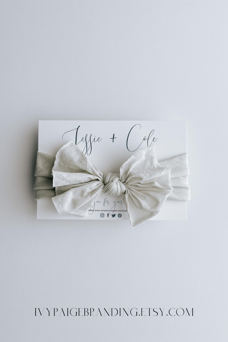 5x7 Headband Display Card Template 4x6 Headband Cards Etsy