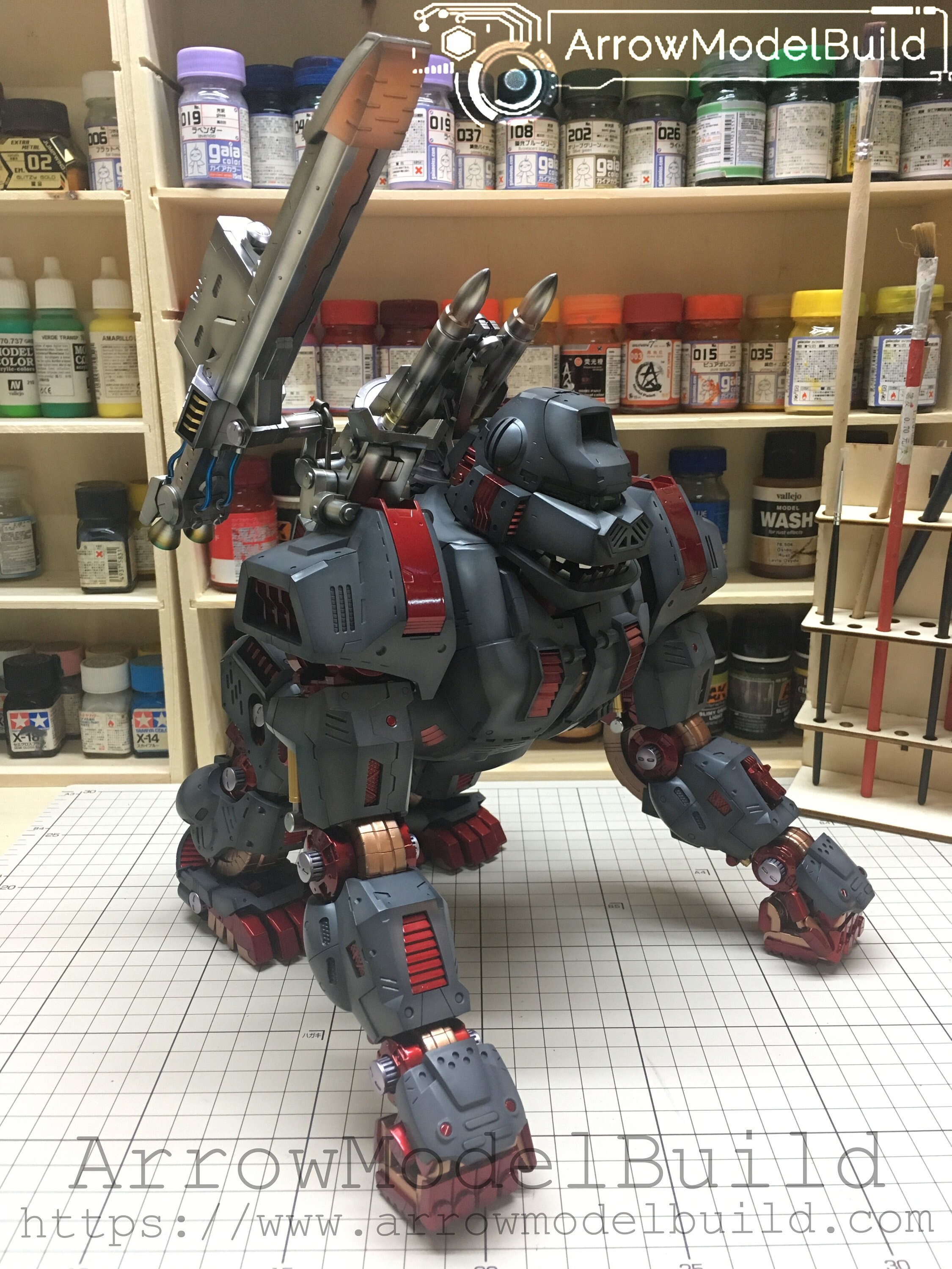 Arrowmodelbuild Zoids Iron Kong PK custom Black Built & Painted 
