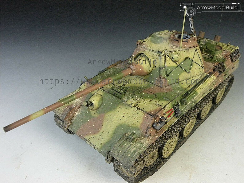 ArrowModelBuild Panther F Tank Abush Camouflage Built & Painted 1/35 Model Kit image 8