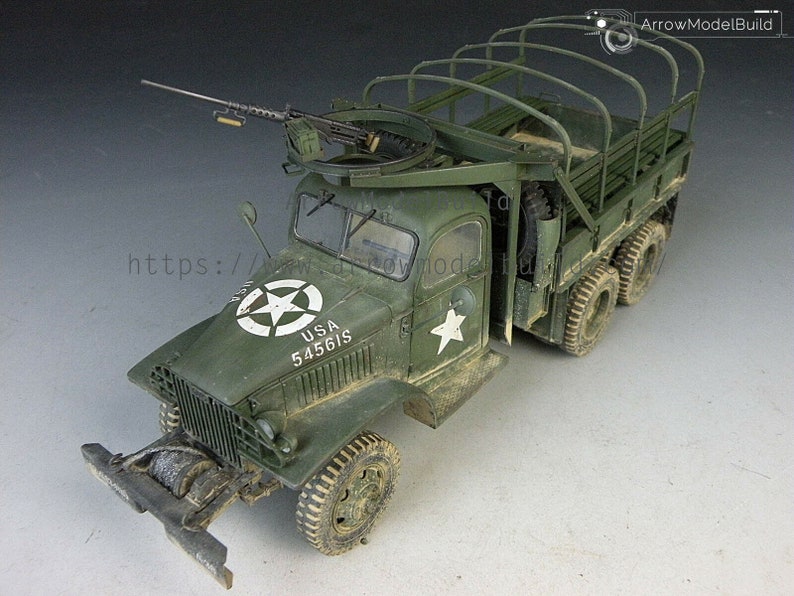 ArrowModelBuild GMC CCKW-353 Cargo Truck Military Vehicle Built & Painted 1/35 Model Kit image 2