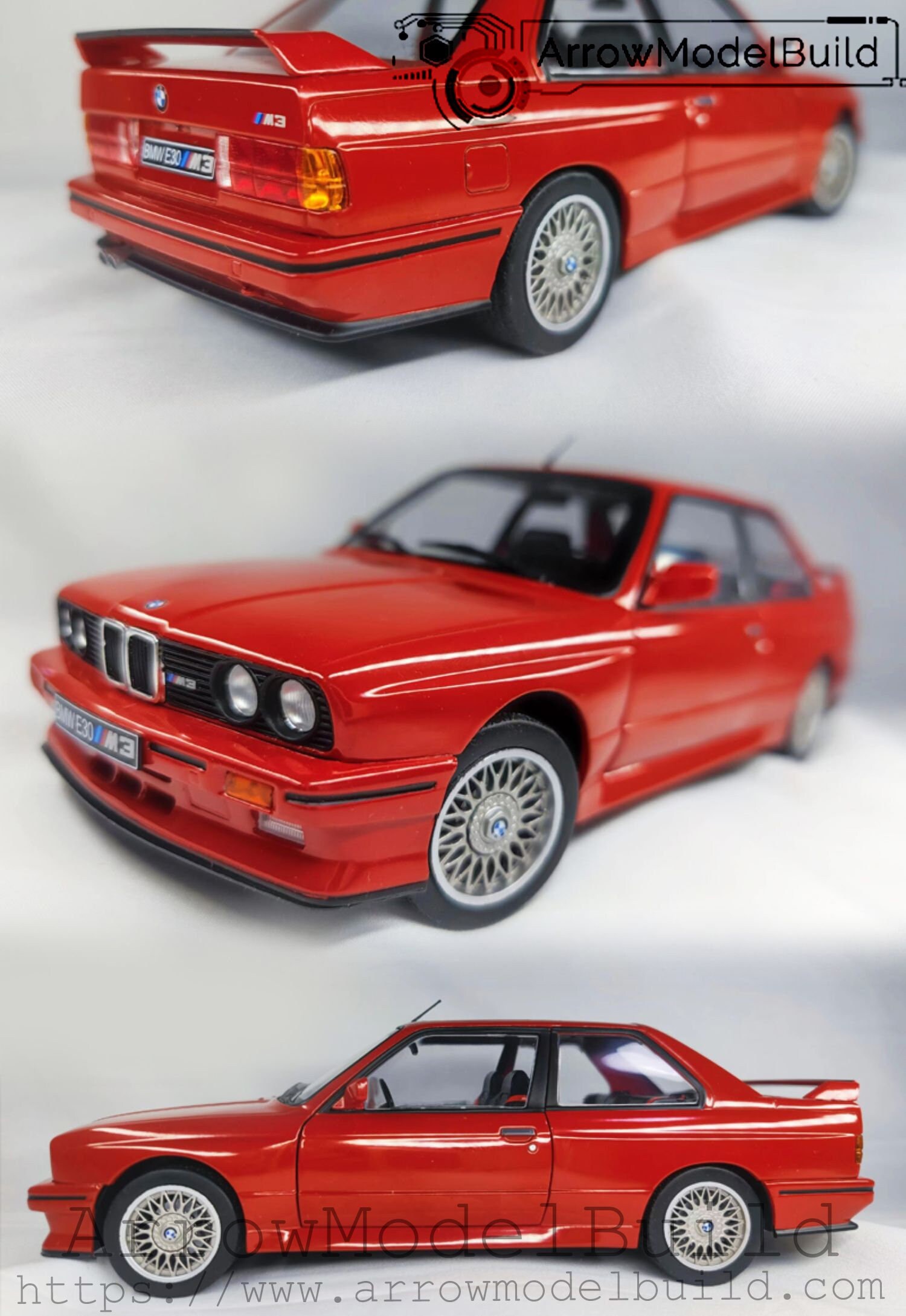 Arrowmodelbuild BMW M3 E30 evo Red Built Painted 1 18 Model Kit