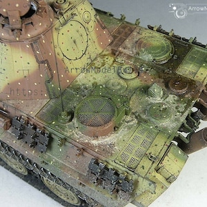 ArrowModelBuild Panther F Tank Abush Camouflage Built & Painted 1/35 Model Kit image 5