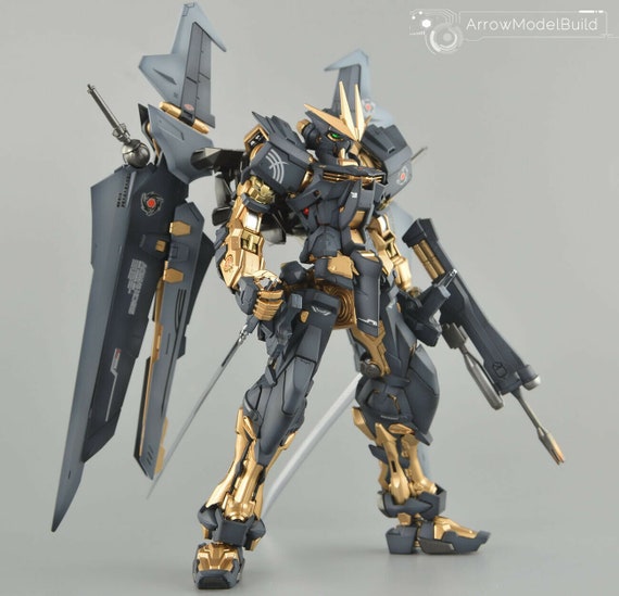 Arrowmodelbuild Gundam Astray Noir custom Gold Built &amp; Painted MG ...