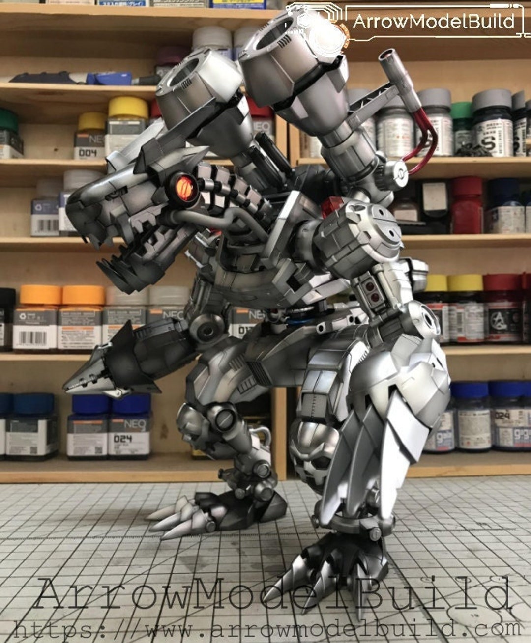 Arrowmodelbuild Digimon Machinedramon Built & Painted Model - Etsy