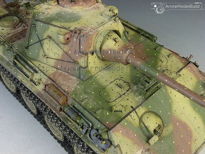 ArrowModelBuild Panther F Tank Abush Camouflage Built & Painted 1/35 Model Kit image 4