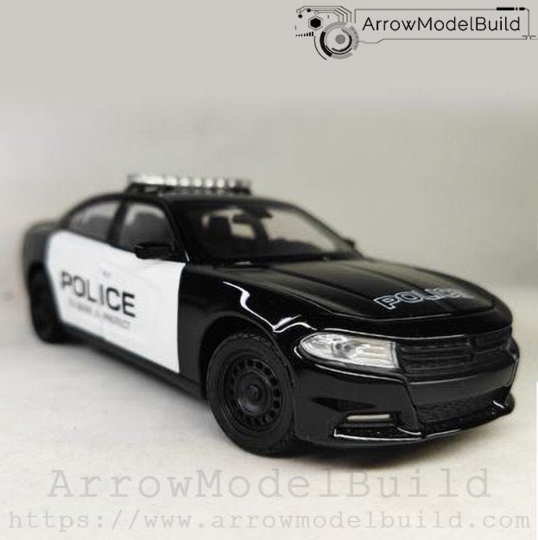 Arrowmodelbuild Dodge Charger Challenger RT police Car Built & Painted