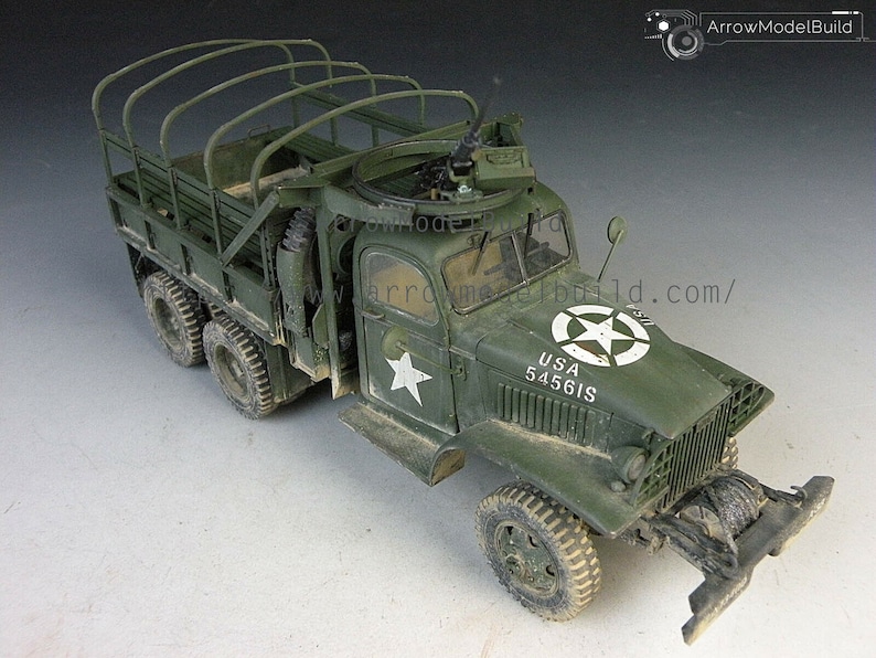 ArrowModelBuild GMC CCKW-353 Cargo Truck Military Vehicle Built & Painted 1/35 Model Kit image 1