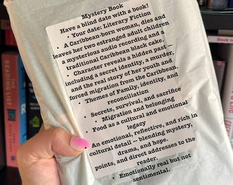 Mystery Book | Blind Book Date | Literary Fiction Mystery Book | Mystery Book Lover Gift | Used Books | Second Hand Book | Book Lover Gift