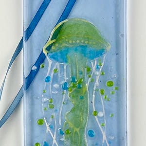 Hand Painted Green Jelly Fish