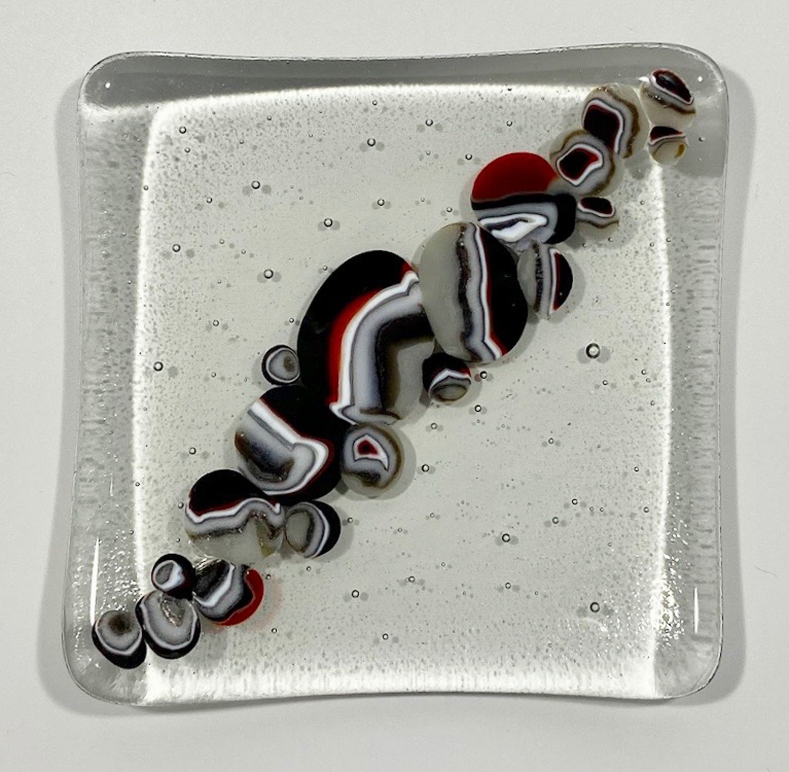 4 Handmade Fused Glass Trinket Dish Etsy