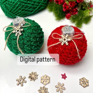 Crochet Pattern, Crochet Christmas Ornament Pattern, Crochet Christmas Tree Decorations, Digital Pattern